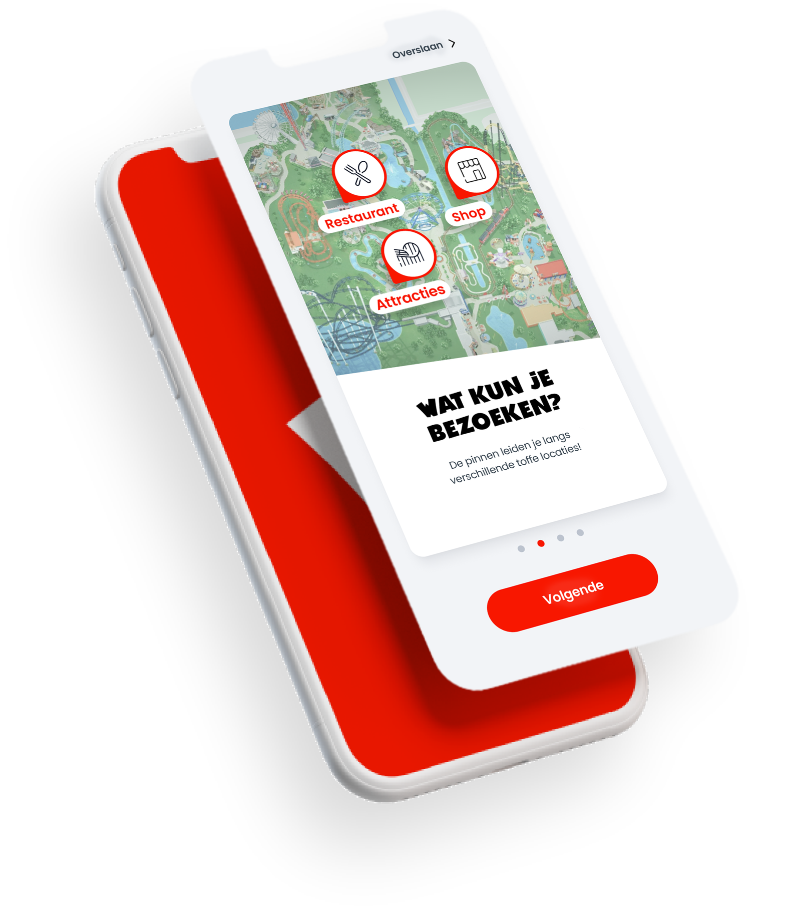 Telefoon met plattegrond Walibi Holland